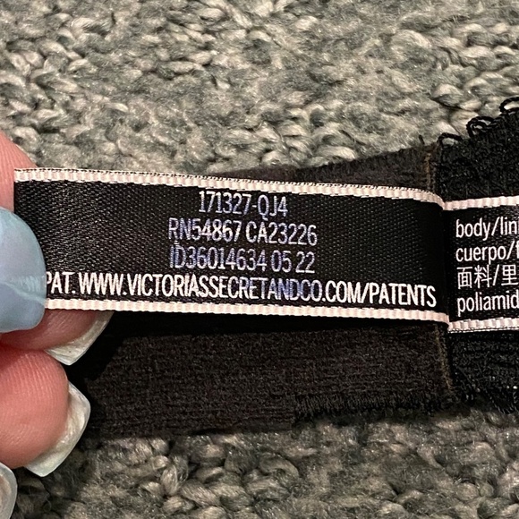 New! Victoria's Secret Very Sexy lace Push Up embroidery black floral, 16148 - Picture 10 of 14